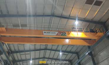 double girder EOT crane designed for efficient material handling in industrial environments.